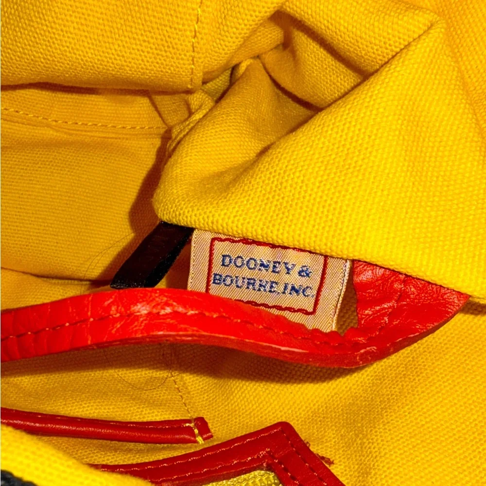 Dooney & Bourke Red and Black Leather Detail - Picture 6 of 6